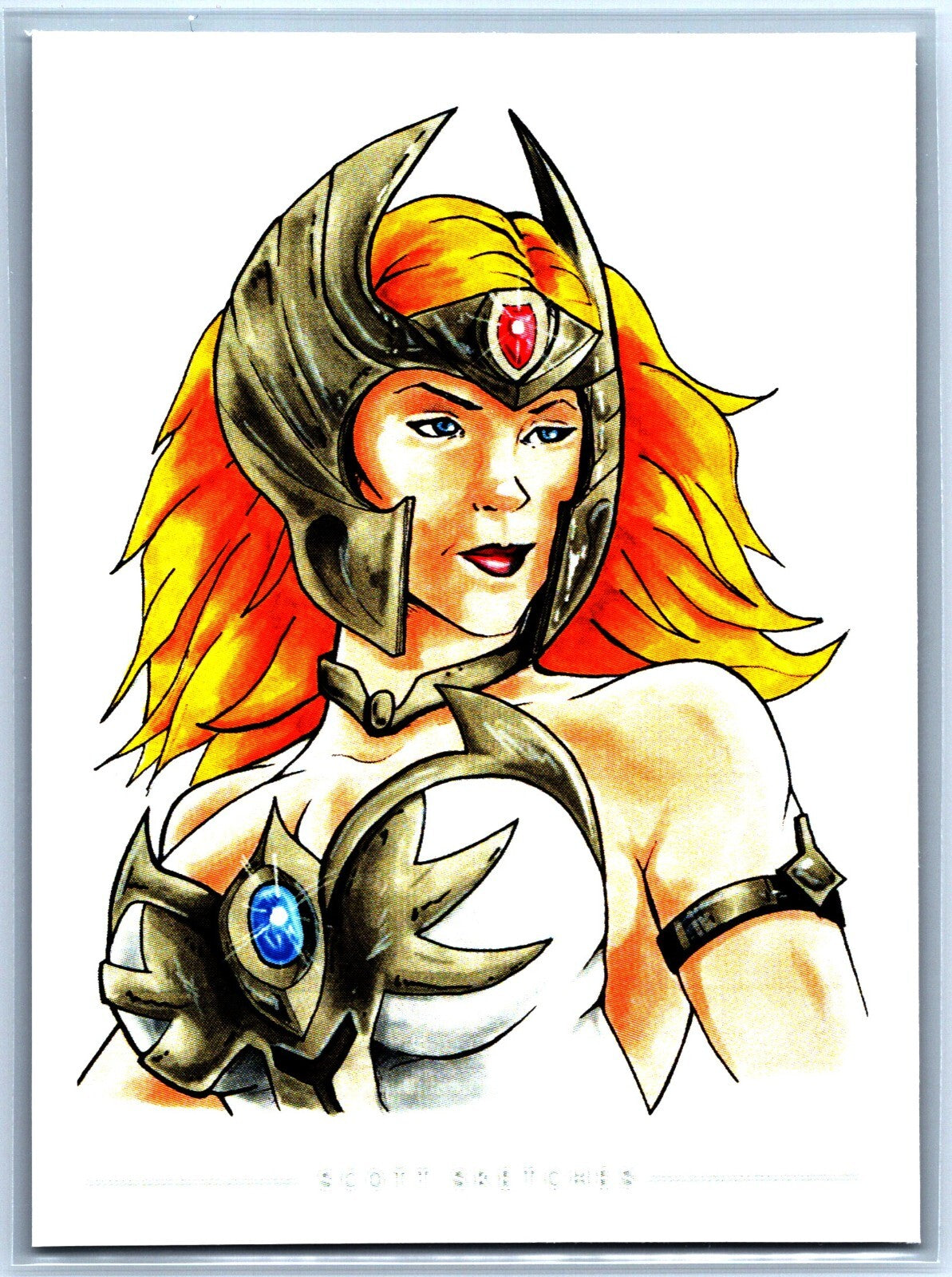 She-Ra Sketch Card Scott Sketches Trading Card Print Fan Art