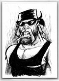 Hulk Hogan WWE WWF Sketch Card - Scott Sketches Trading Card Print Fan Art