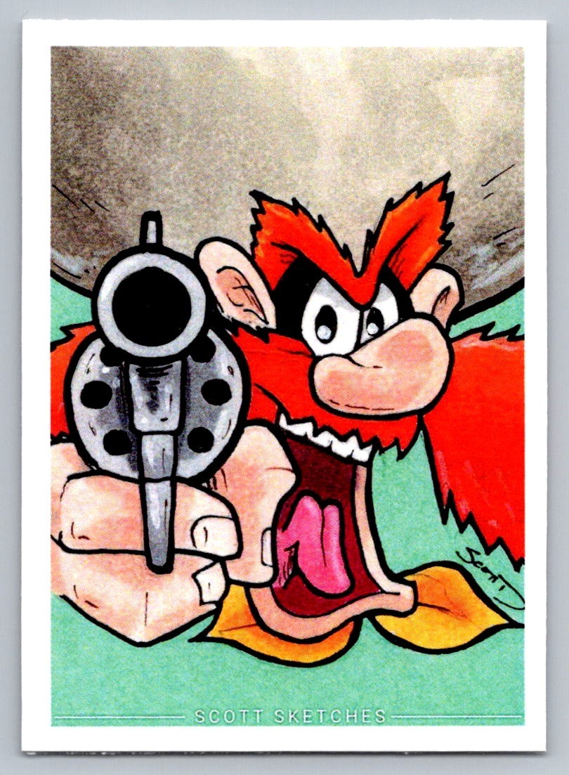 Yosemite Sam Sketch Card - Scott Sketches Fan Art Trading Card