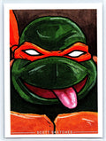 Michelangelo TMNT Sketch Card - Scott Sketches Trading Card Print Fan Art
