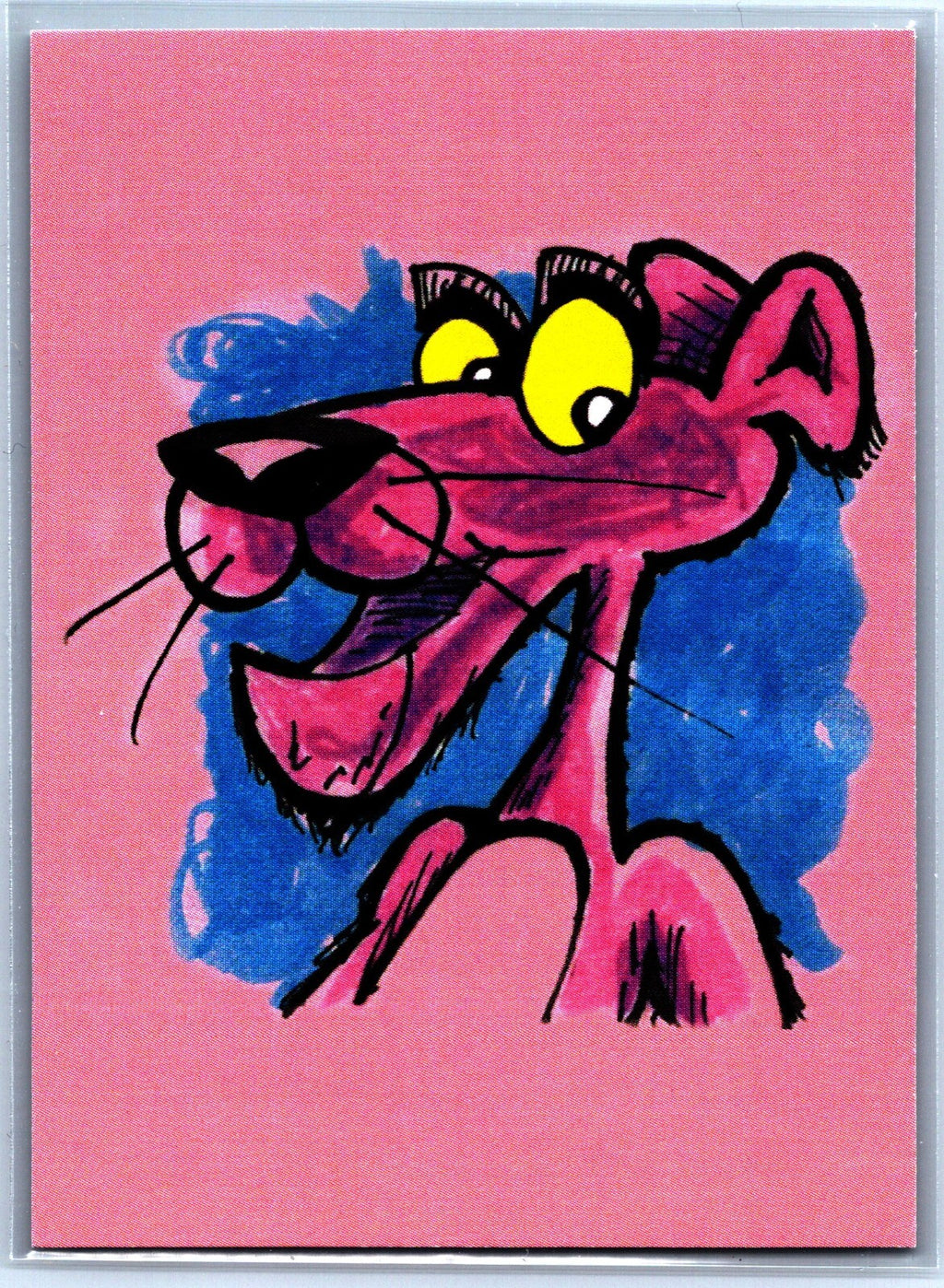 Pink Panther Sketch Card - Scott Sketches Trading Card Print Fan Art