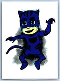 Cat Boy Sketch Card - Scott Sketches Trading Card Print Fan Art