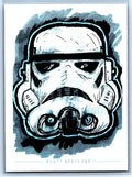 Stormtrooper Helmet Sketch Card - Scott Sketches Trading Card Print Fan Art