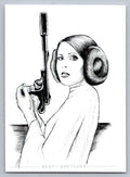 Princess Leia Sketch Card - Scott Sketches Trading Card Print Fan Art