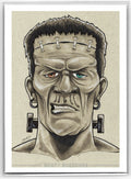 Frankenstein Sketch Card - Scott Sketches Trading Card Print Fan Art
