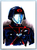 Cobra Commander with helmet GI Joe Sketch Card - Scott Sketches Fan Art