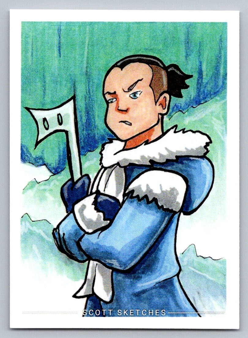 Sokka - Last Avatar Sketch Card - Scott Sketches Fan Art Trading Card