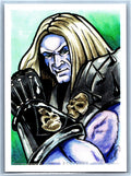 Arthus Menethil Sketch Card - Scott Sketches Trading Card Print Fan Art
