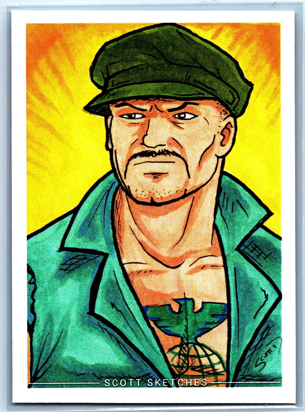 Gungho GI Joe Sketch Card - Scott Sketches Fan Art Trading Card