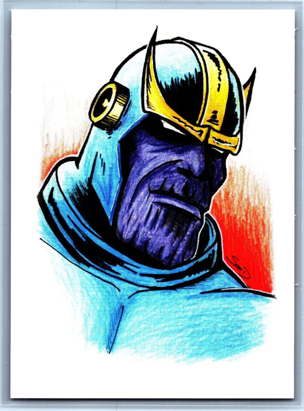 Thanos Sketch Card Scott Sketches Trading Card Print Fan Art