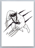 Wolverine Savage Sketch Card Scott Sketches Trading Card Print Fan Art