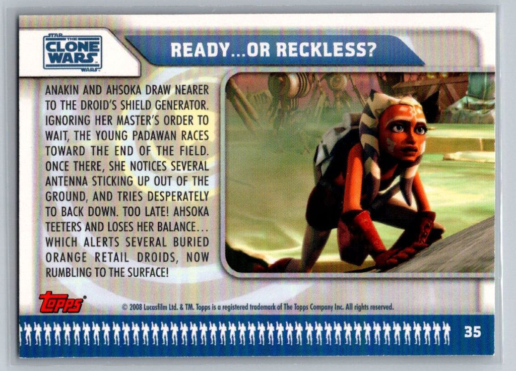 2008 Topps Star Wars Clone Wars #35 Ready... or Reckless?