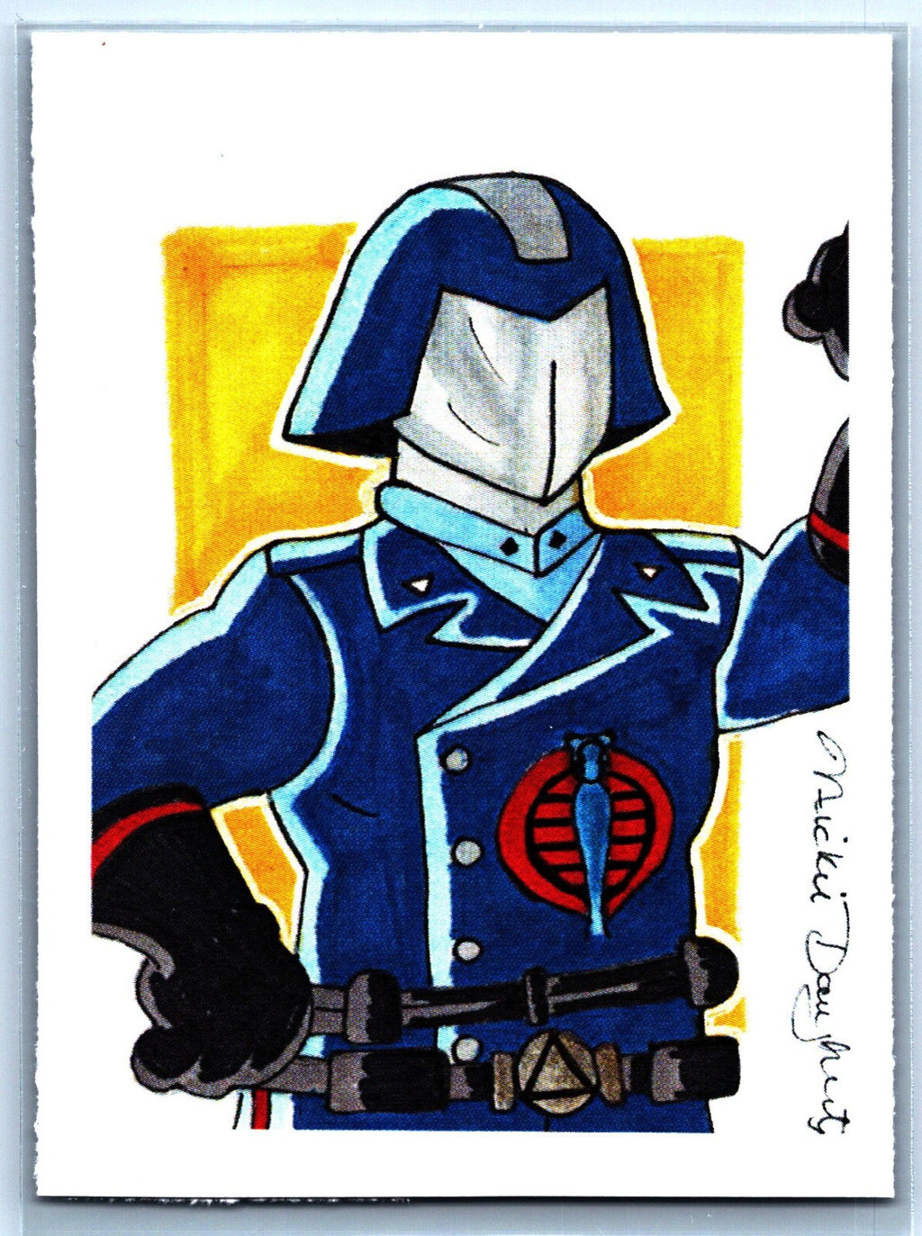 Cobra Commander GI Joe Sketch Card - Nickie Fan Art