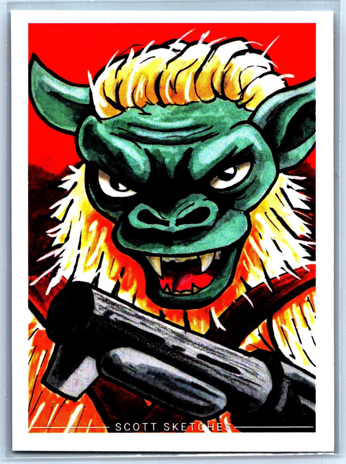 Varmik Sketch Card - Scott Sketches Trading Card Print Fan Art