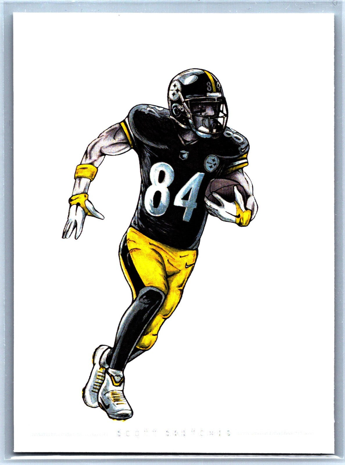 Antonio Brown Sketch Card - Scott Sketches Trading Card Fan Art