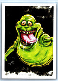 Slimer Ghostbusters Sketch Card - Scott Sketches Trading Card Print Fan Art