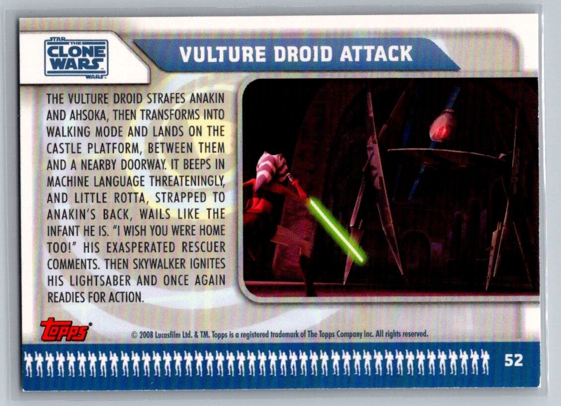 2008 Topps Star Wars Clone Wars #52 Vulture Droid Attack