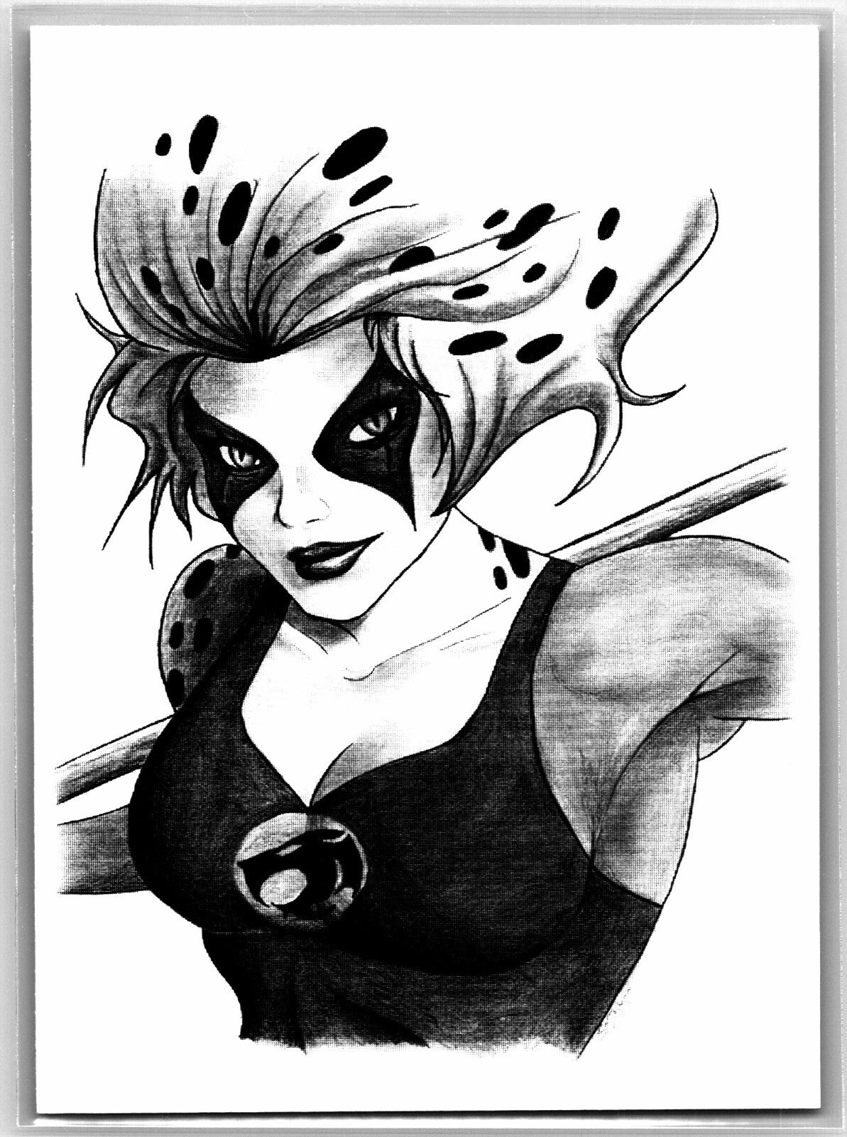 Cheetara Thundercats Pencil Sketch - Scott Sketches Trading Card Print Fan Art