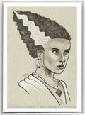Frankenstein's Bride Sketch Card - Scott Sketches Trading Card Print Fan Art