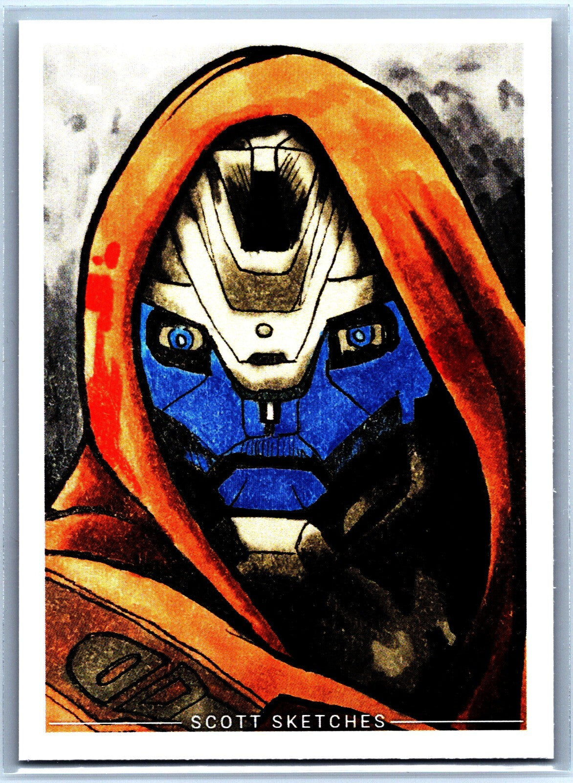 Cayde-6 Destiny Sketch Card - Scott Sketches Trading Card Print Fan Art