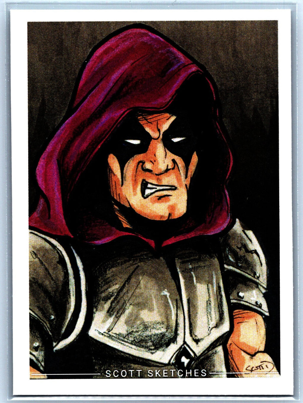 Zartan GI Joe Sketch Card - Scott Sketches Fan Art Trading Card