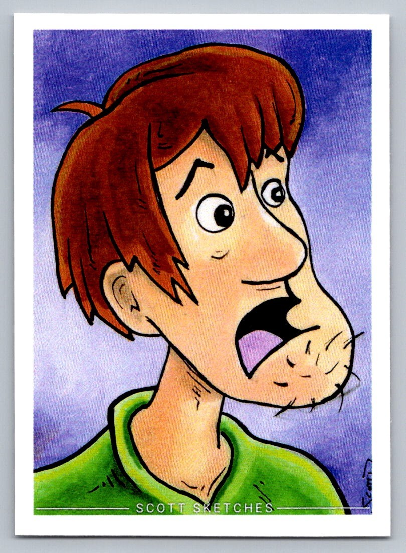 Shaggy Scooby Doo Sketch Card - Scott Sketches Fan Art Trading Card