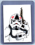 ATAT Pilot Storm Trooper Sketch Card - Scott Sketches Trading Card Print Fan Art