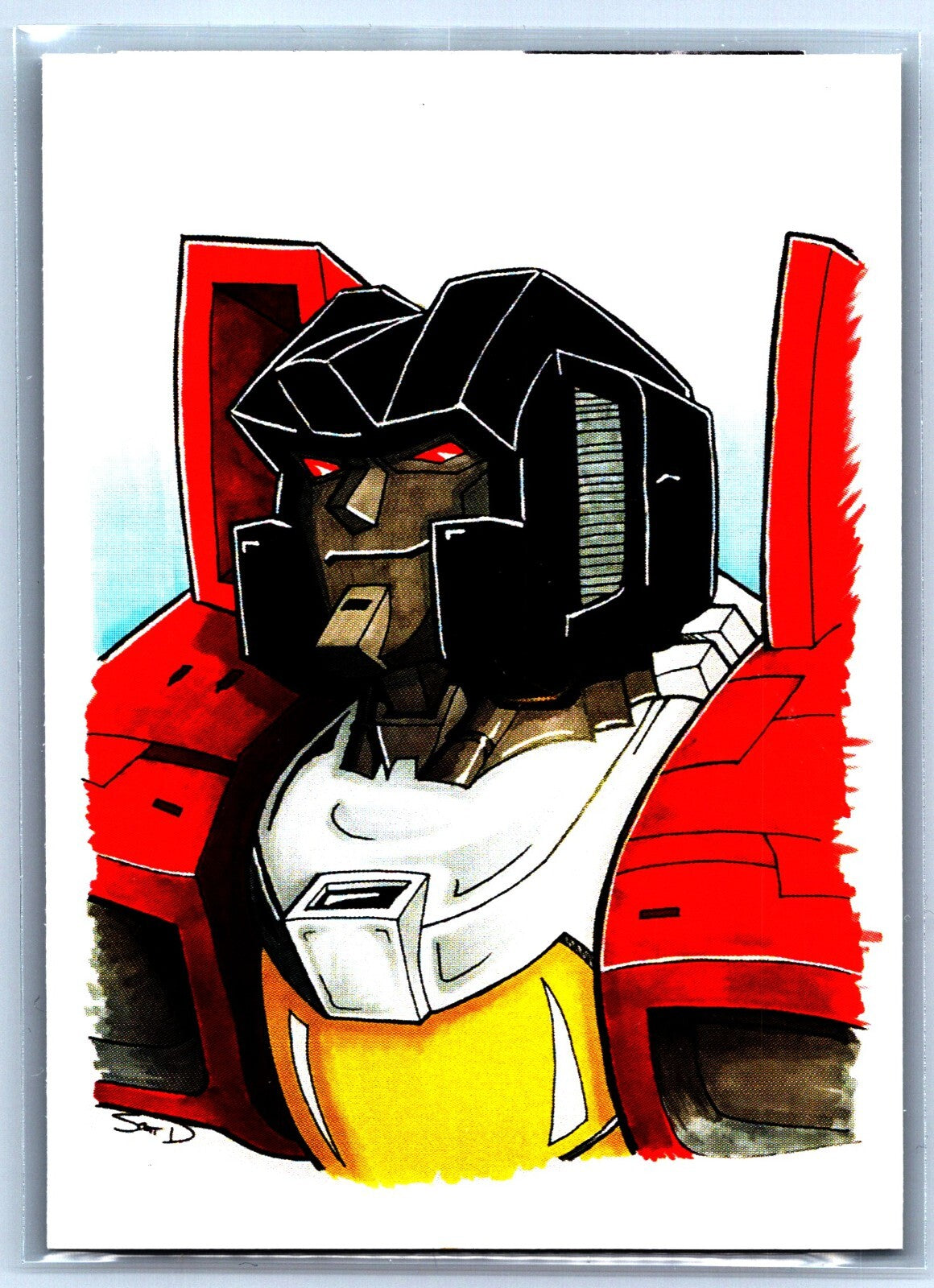 Starscream Sketch Card - Scott Sketches Trading Card Print Fan Art