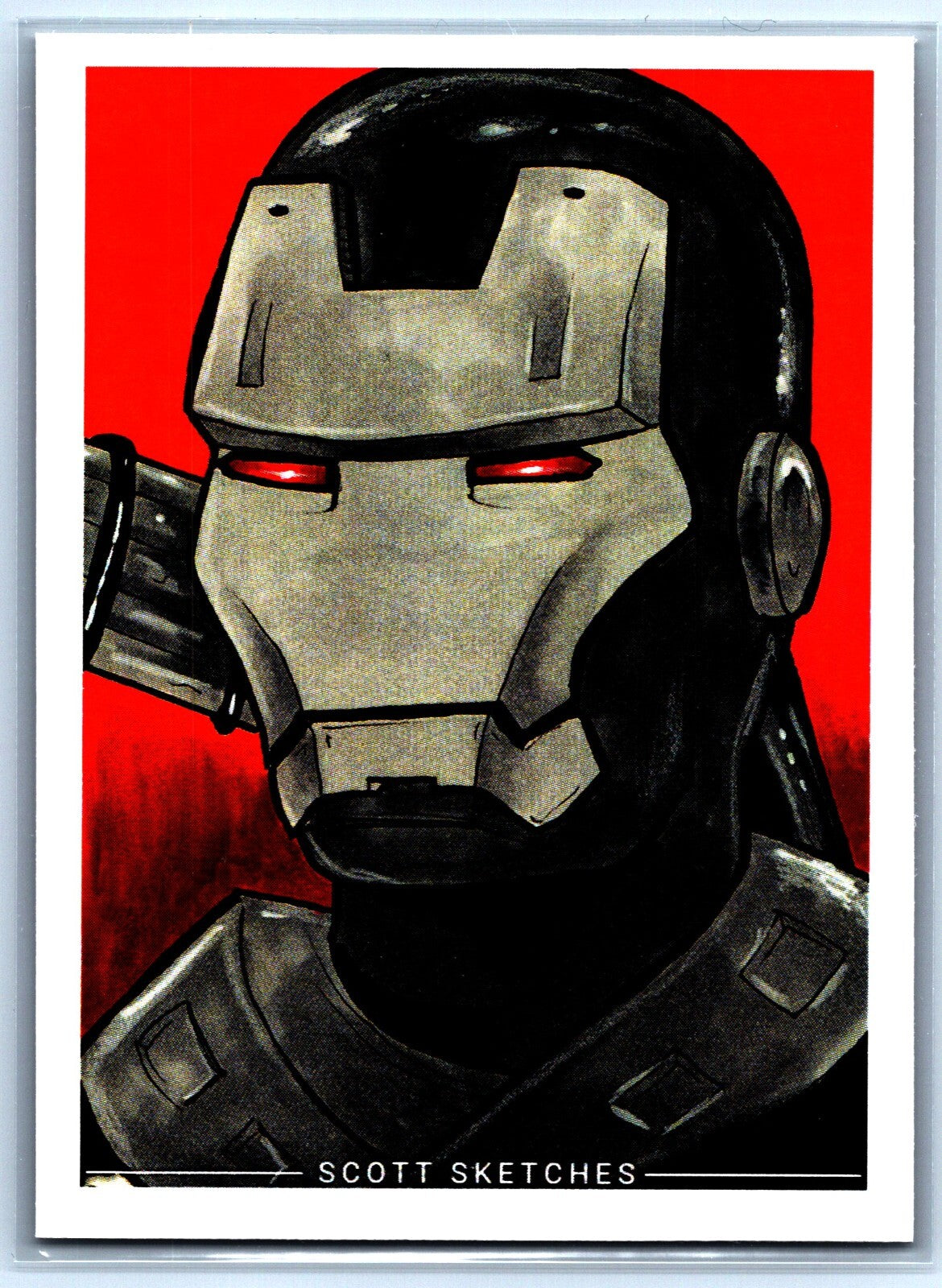War Machine Sketch Card Scott Sketches Trading Card Print Fan Art