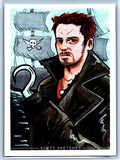 Captain Hook Sketch Card Scott Sketches Trading Card Print Fan Art