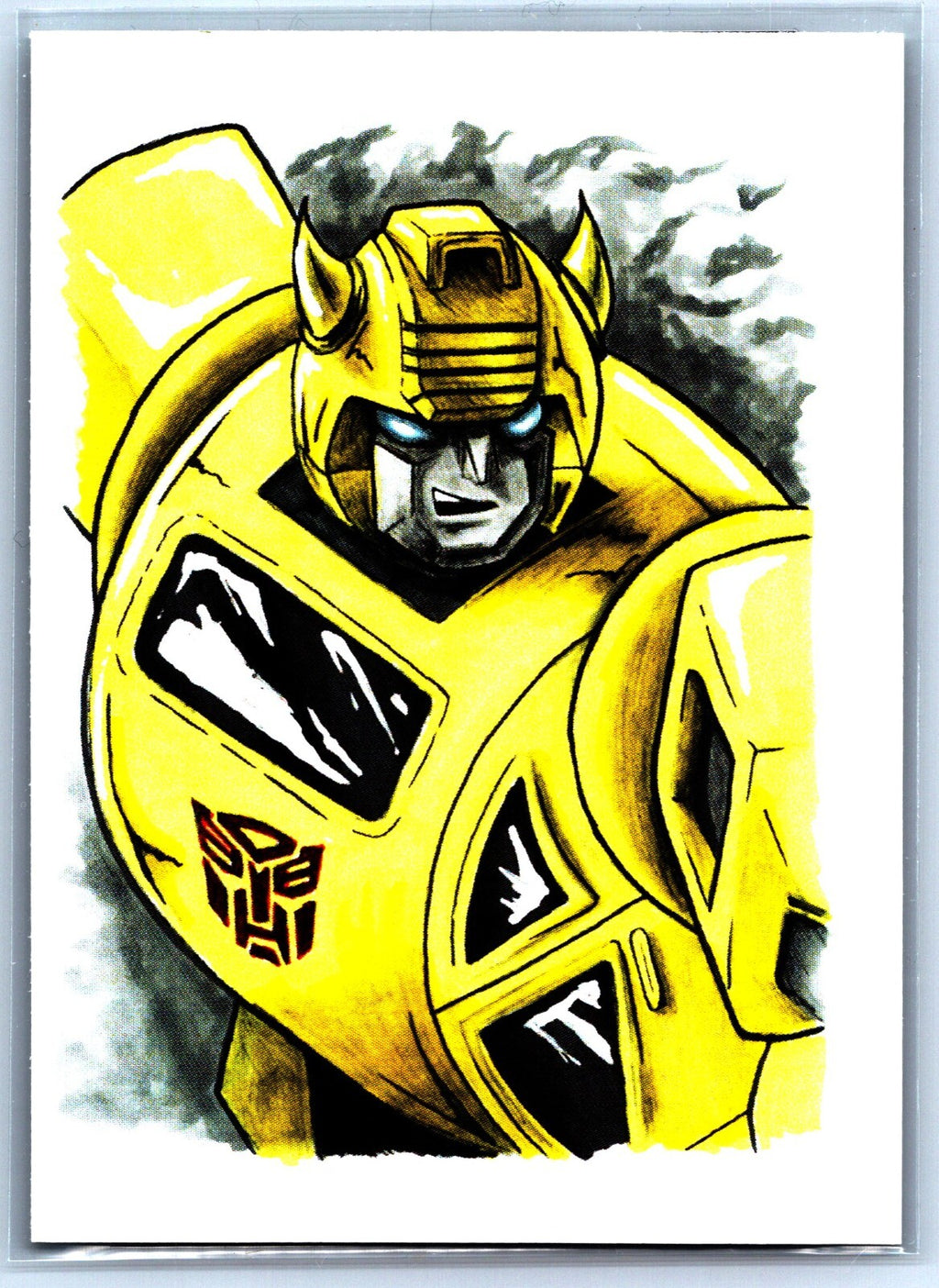 Bumblebee Sketch Card - Scott Sketches Trading Card Print Fan Art