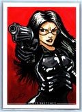 Baroness Cobra GI Joe Sketch Card - Scott Sketches Fan Art Trading Card