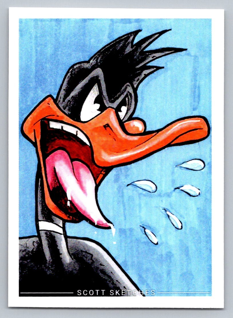 Daffy Duck Sketch Card - Scott Sketches Fan Art Trading Card