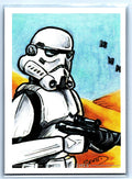 Stormtrooper Tatooine Sketch Card - Scott Sketches Trading Card Print Fan Art