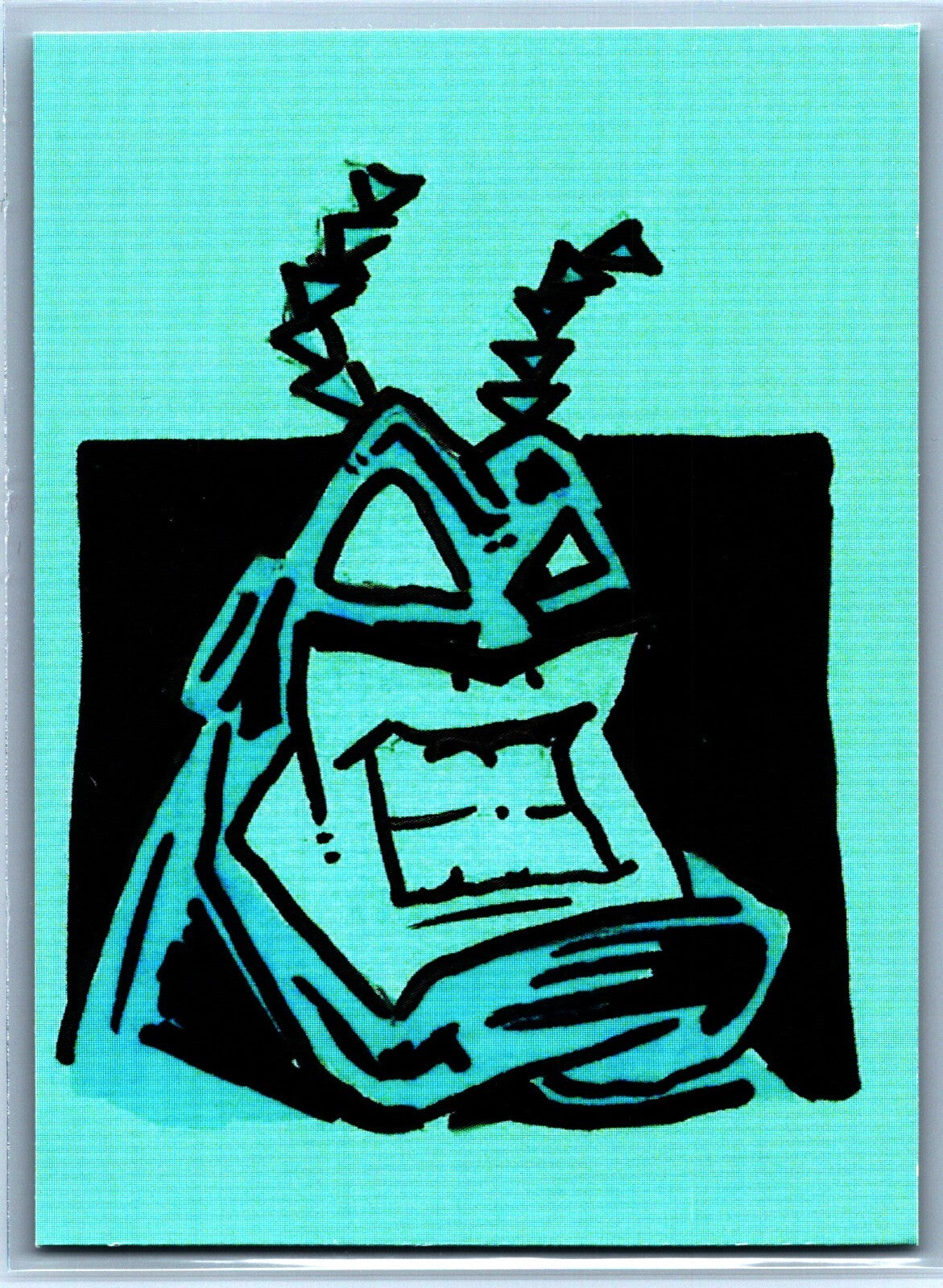 The Tick Sketch Card - Scott Sketches Trading Card Print Fan Art