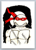 Raphael TMNT Ink Sketch Card - Scott Sketches Trading Card Print Fan Art