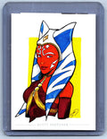 Ahsoka Tano Sketch Card - Scott Sketches Trading Card Print Fan Art