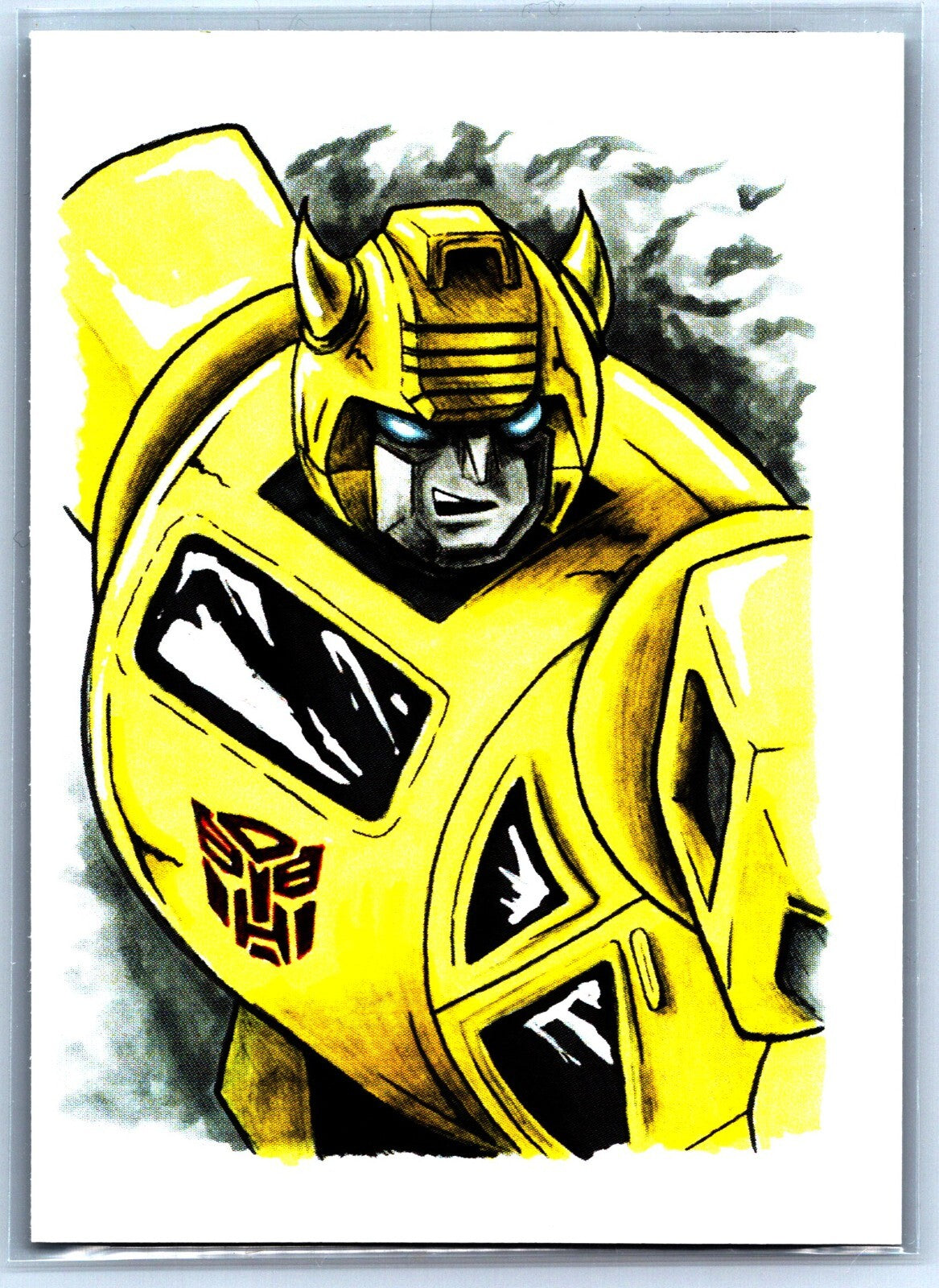 Bumblebee Sketch Card - Scott Sketches Trading Card Print Fan Art
