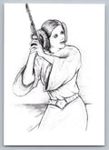 Princess Leia Sketch Card V2 - Scott Sketches Trading Card Print Fan Art