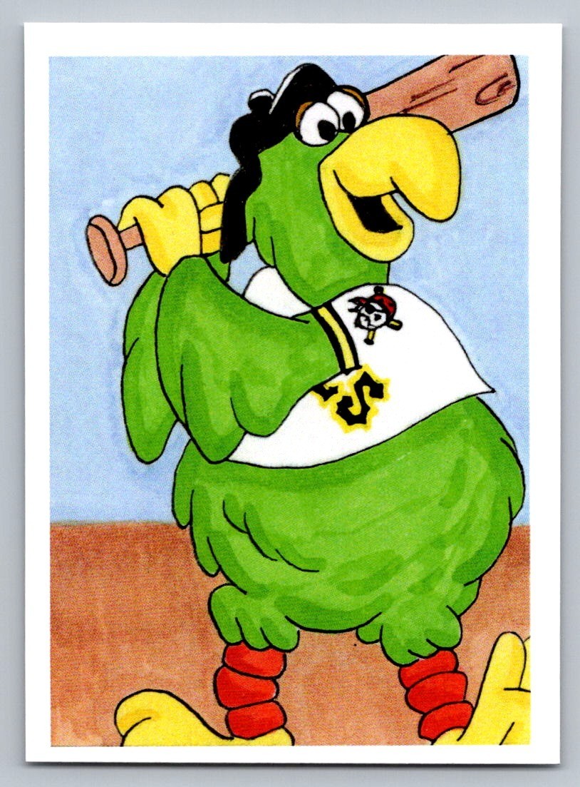 Pirate Parrot Marker Sketch Card - Scott Sketches Fan Art Trading Card