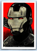 War Machine Sketch Card Scott Sketches Trading Card Print Fan Art
