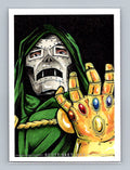 Dr Doom w/ Infinity Gauntlet - Scott Sketches Trading Card Print Fan Art