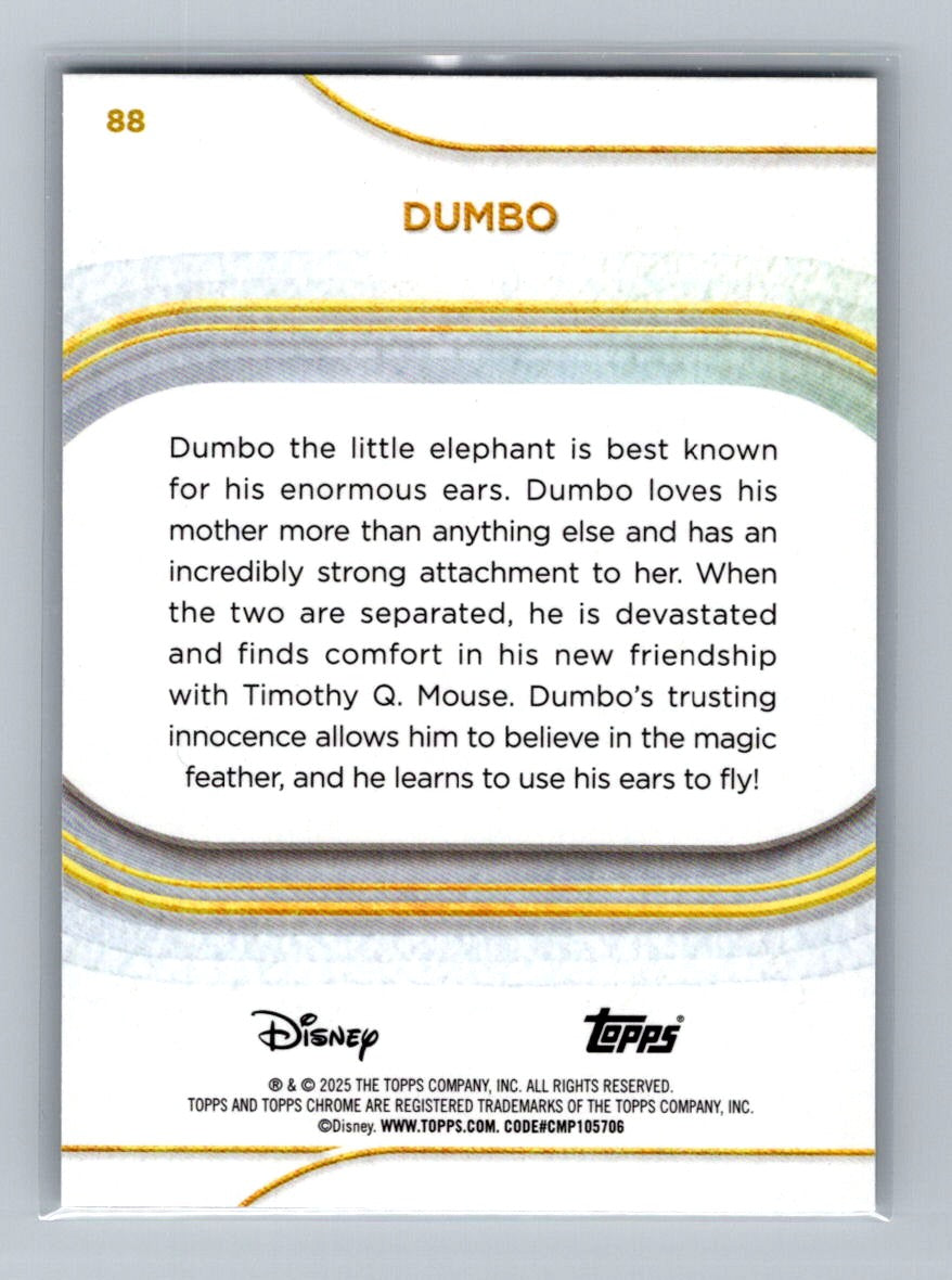 2025 Topps Chrome Disney #88 Dumbo Prism Mini-Diamond Refractor