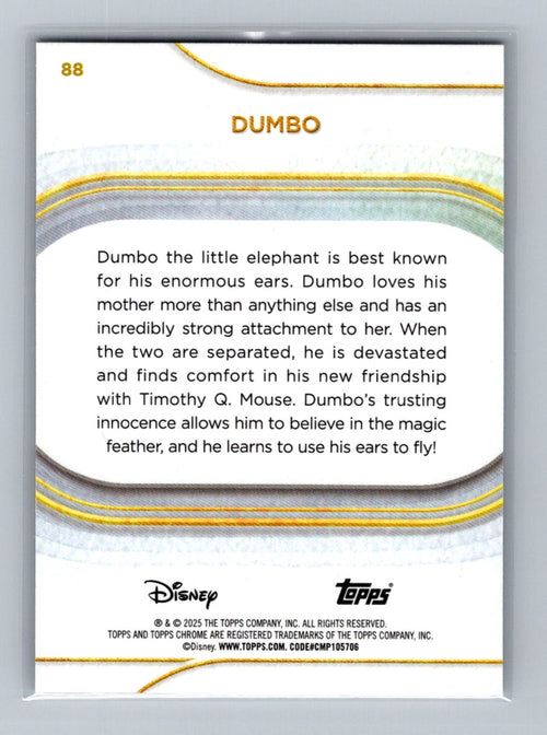 2025 Topps Chrome Disney #88 Dumbo Prism Mini-Diamond Refractor