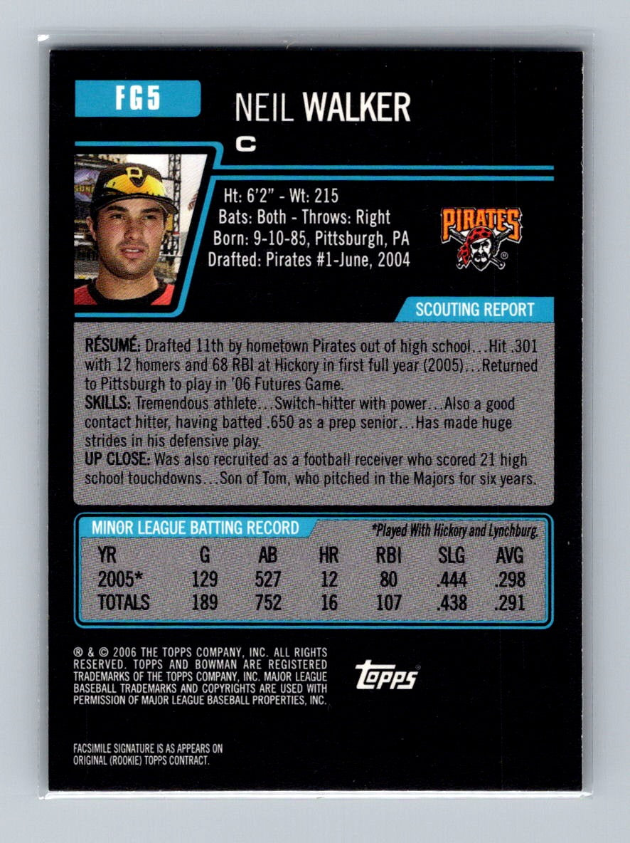 2006 Bowman Draft Picks & Prospects - Neil Walker #FG5