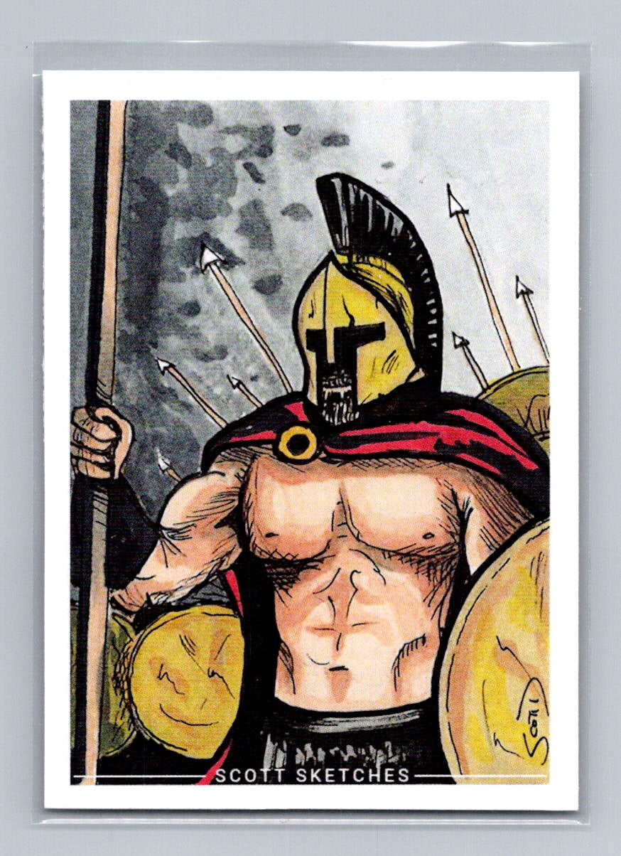 300 Warrior - Scott Sketches Trading Card Print Fan Art