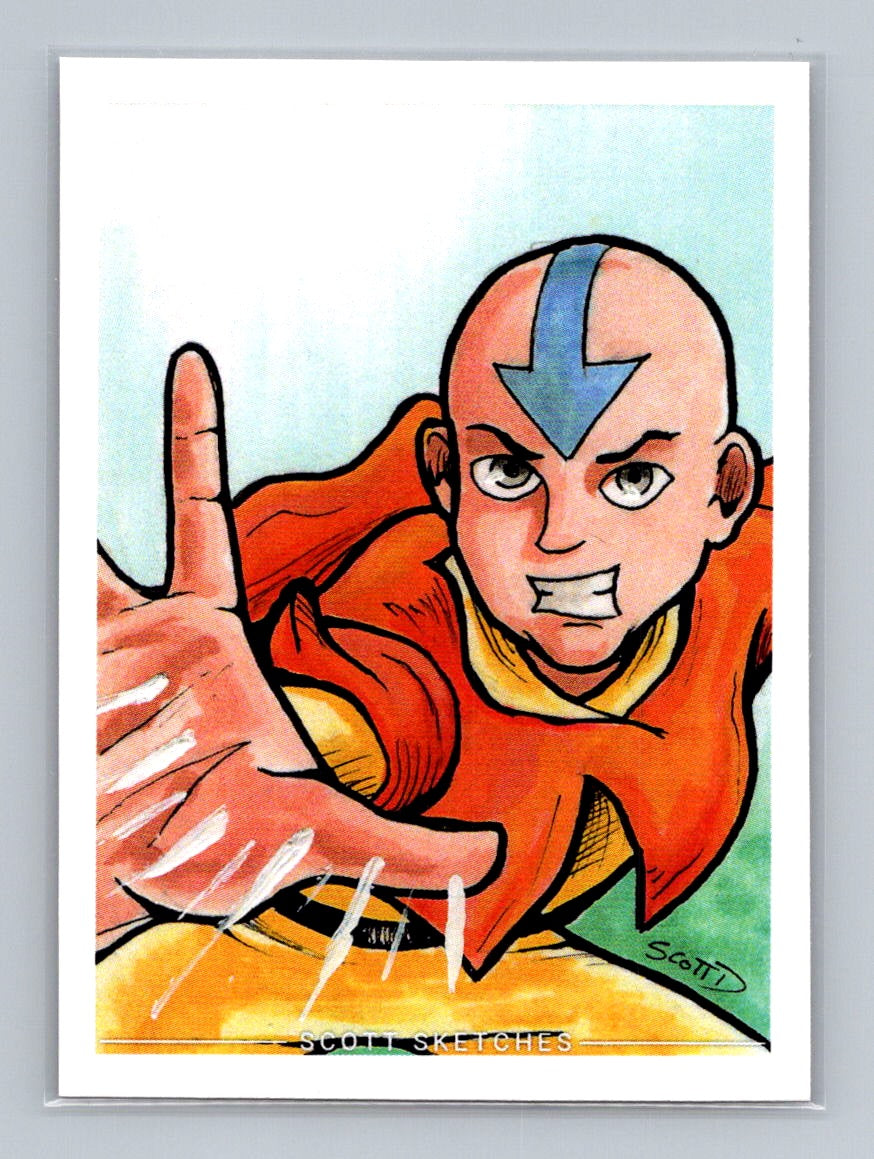Aang - Scott Sketches Trading Card Print Fan Art