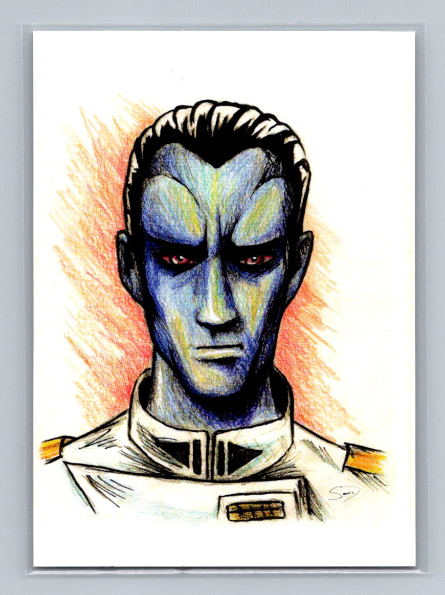 Admiral Thrawn - Pencil - Scott Sketches Trading Card Print Fan Art