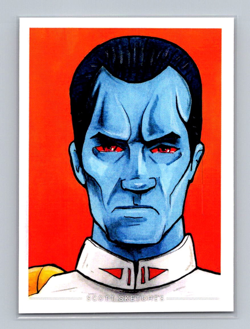 Admiral Thrawn - Marker - Scott Sketches Trading Card Print Fan Art