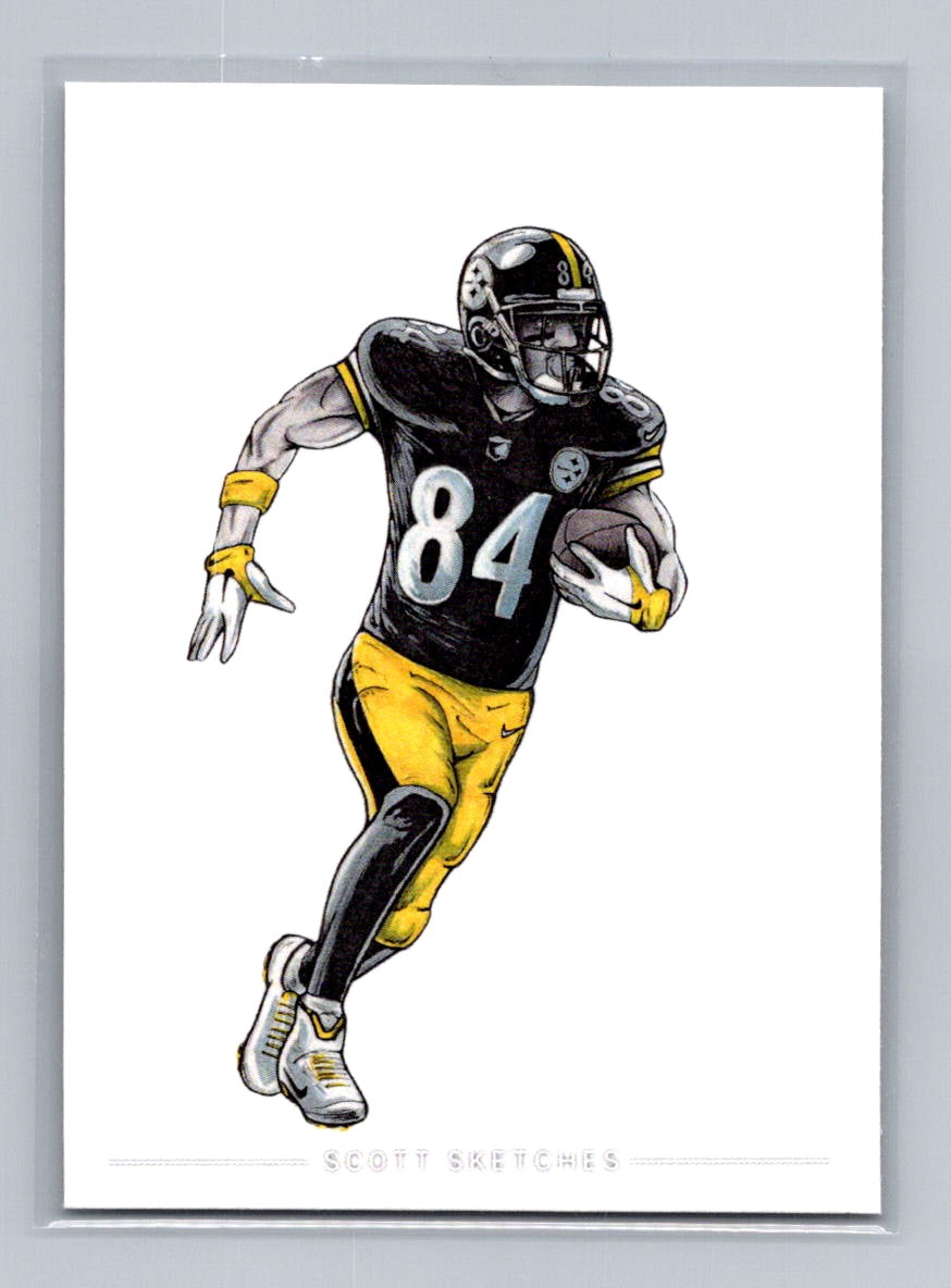Antonio Brown - Scott Sketches Trading Card Print Fan Art